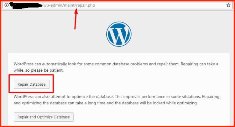 repair database wordpress
